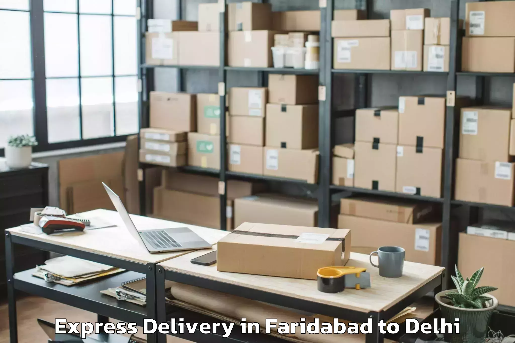 Reliable Faridabad to Pacific D21 Mall Express Delivery